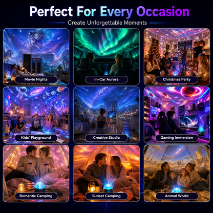 Official Store | 🦖🎁SCNDR® 360° Smart Holographic Starry Sky Projector (HD Smart Dynamic 5D)
