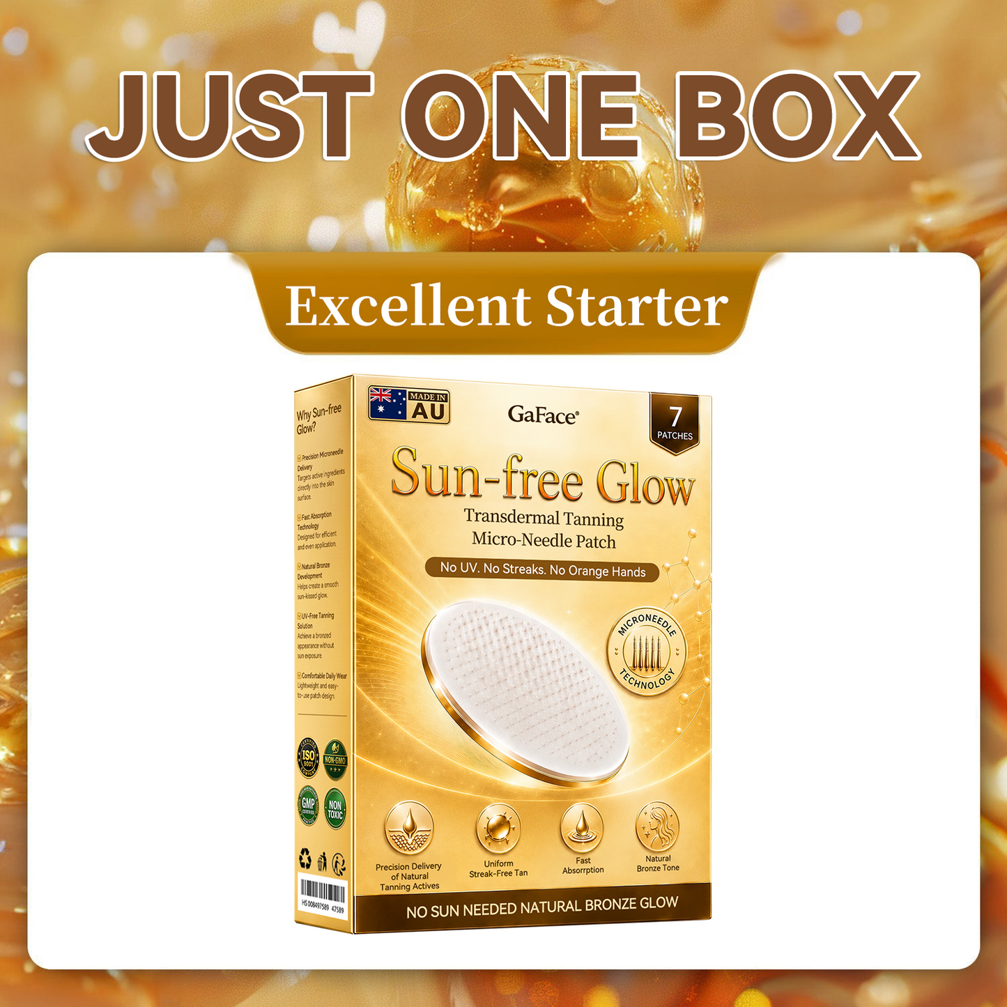 ✨👍𝗚𝗮𝗳𝗮𝗰𝗲® Sunless Natural Glow Transdermal Tanning Micro-Needle Patch