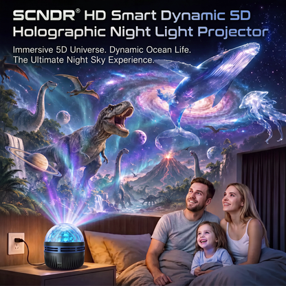 Official Store | 🦖🌌 SCNDR® 360° Smart Holographic Starry Sky Projector (HD Smart Dynamic 5D)