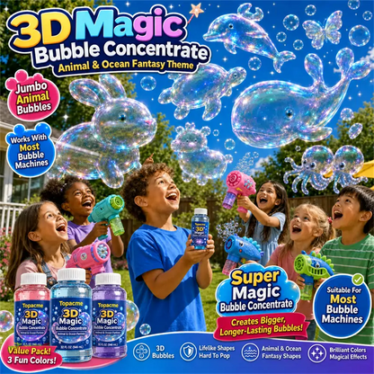 Topacme® 🔫🔫Super 3D Magic Bubble Concentrate —— Animal & Ocean Fantasy Theme