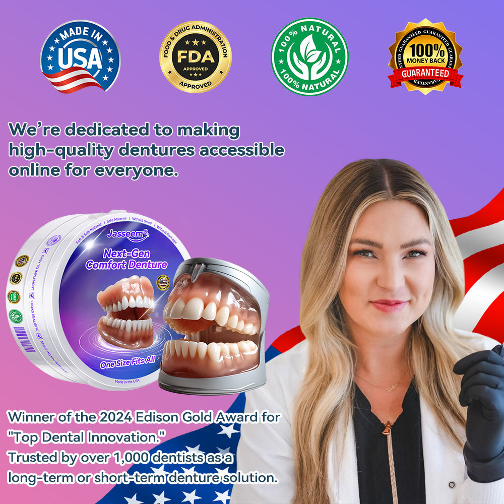 𝐉𝐚𝐬𝐬𝐞𝐞𝐦® Latest Premium Comfort Dentures🏆 (High-End Dentures, Easy to Wear - Limited Time 70% Discount)🔥