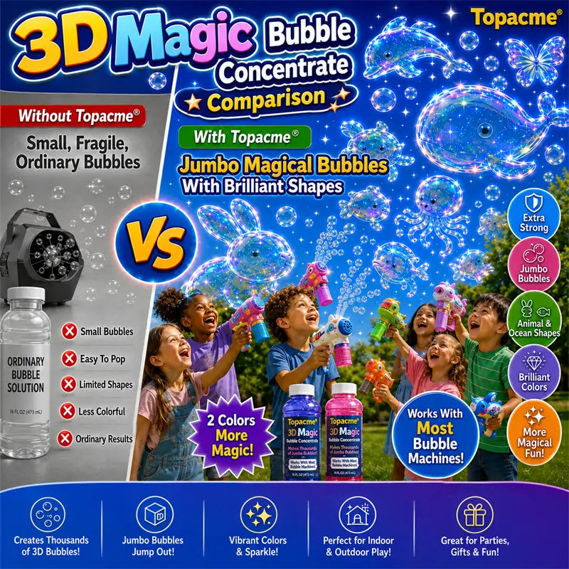 Topacme® 🔫🔫Super 3D Magic Bubble Concentrate —— Animal & Ocean Fantasy Theme