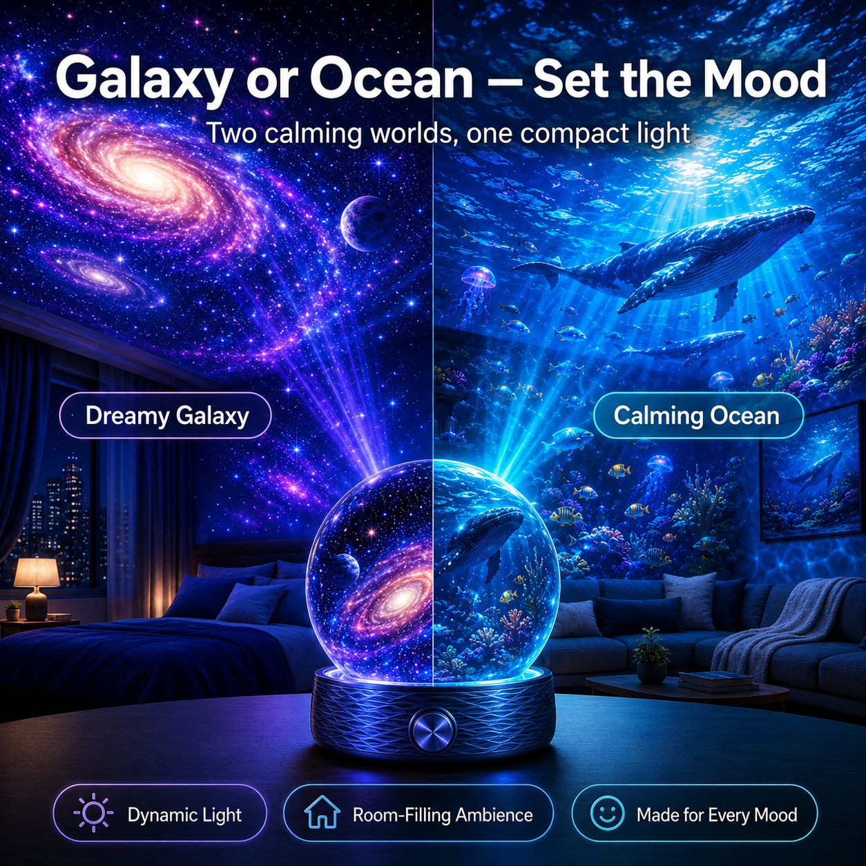 🎁🎁SCNDR® 360° Smart Holographic Projector (HD Smart Dynamic 5D)