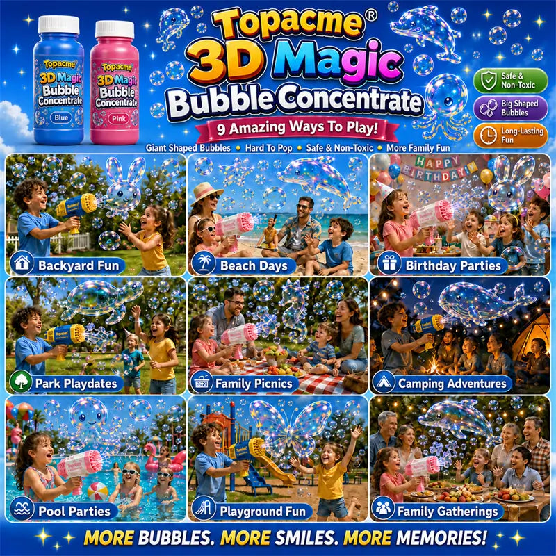 Topacme® 🔫🔫Super 3D Magic Bubble Concentrate —— Animal & Ocean Fantasy Theme