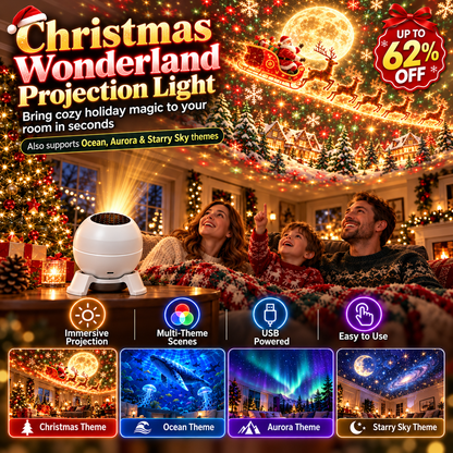 💡 Turn Any Room Into a Christmas Wonderland – Holiday Projection Night Light