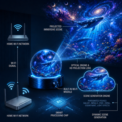 🎁🎁SCNDR® 360° Smart Holographic Projector (HD Smart Dynamic 5D)