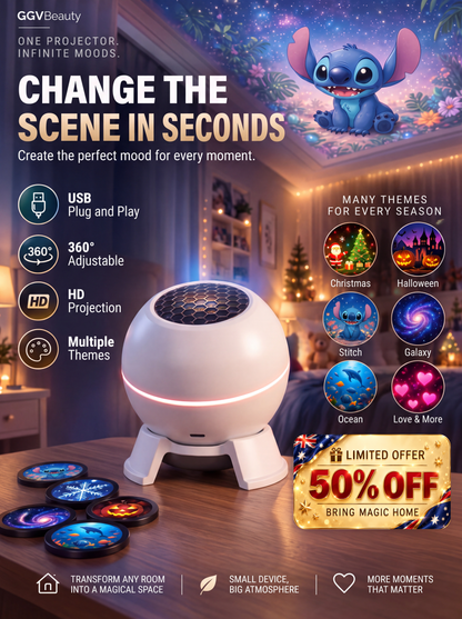 🌈Official Store |⭐⭐ SCNDR® Smart Holographic Projector (HD Smart Dynamic 5D)