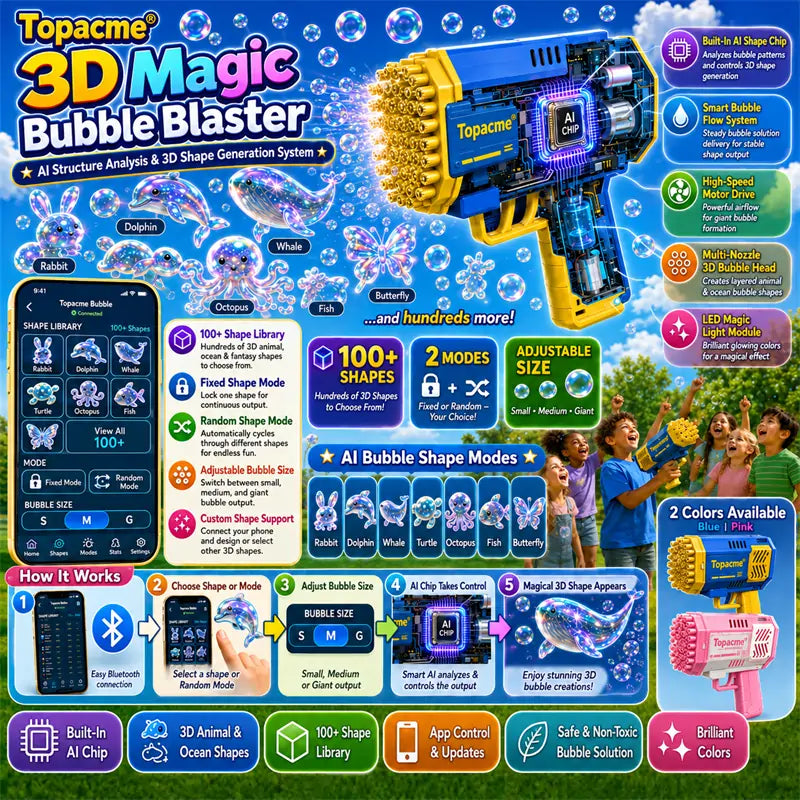 Topacme® 🔫🔫Super 3D Magic Bubble Concentrate —— Animal & Ocean Fantasy Theme